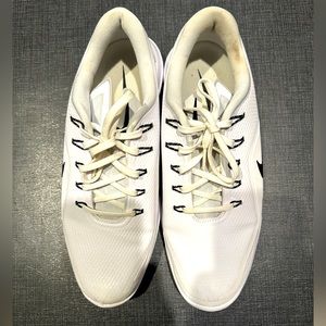 Nike Men’s Lunar Control Vapor 2 White Lace-Up Golf Shoes - Size 10